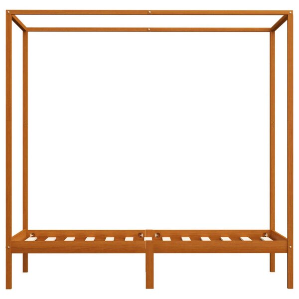 VidaXL Tömör Fenyőfa Baldachinos Ágykeret - 100x200 cm