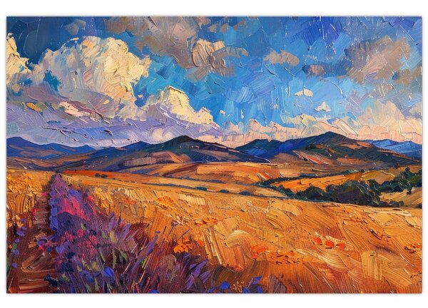 Kép - Olajfestmény tájkép (90x60 cm)
