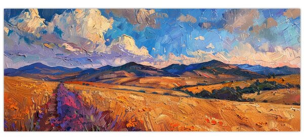 Kép - Olajfestmény tájkép (120x50 cm)