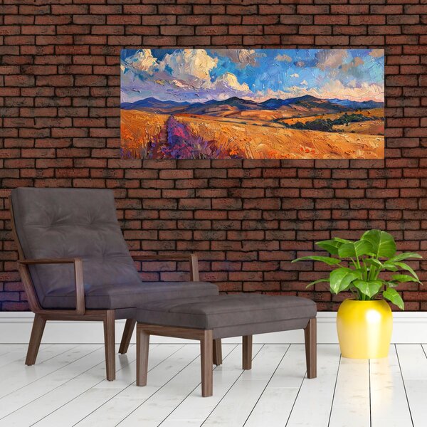 Kép - Olajfestmény tájkép (120x50 cm)
