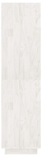 Fehér tömör fenyőfa könyvszekrény/térelválasztó 80x35x135 cm