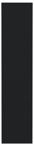 Fekete szerelt fa könyvszekrény/térelválasztó 80x30x135 cm