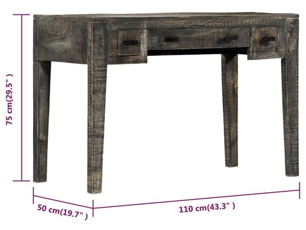 Mangófa Íróasztal - Vintage - 110x50x75 cm