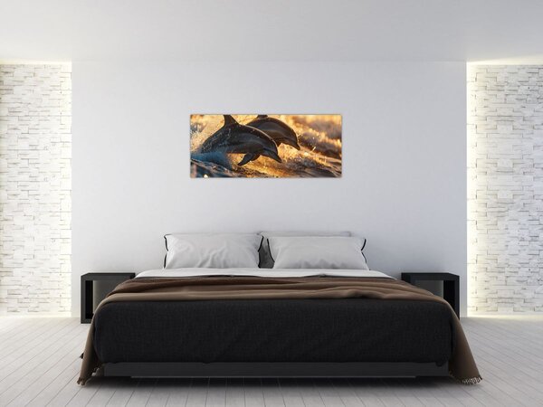 Kép - Delfinek (120x50 cm)