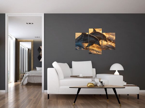 Kép - Delfinek (90x60 cm)