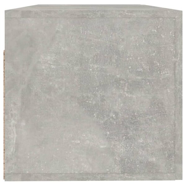Betonszürke szerelt fa faliszekrény 100 x 36,5 x 35 cm