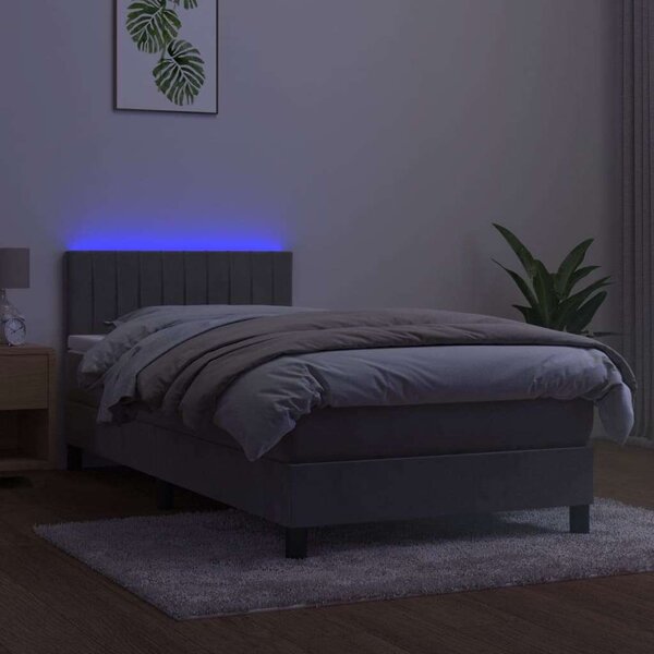 Bársony Ágy 80x200 cm - LED Világítással