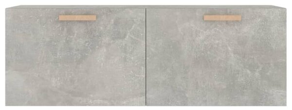 Betonszürke szerelt fa faliszekrény 100 x 36,5 x 35 cm