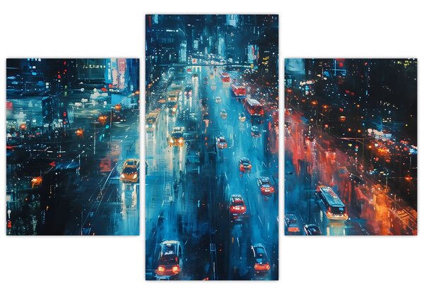 Kép - Nagyváros, olajfestmény (90x60 cm)