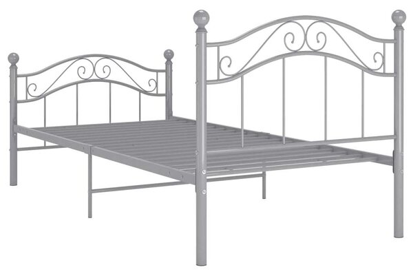 VidaXL Fém Ágykeret - Egyszemélyes - 100x200 cm - Szürke