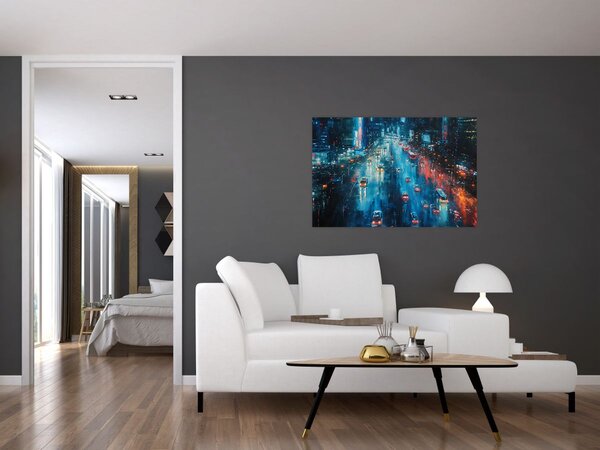Kép - Nagyváros, olajfestmény (90x60 cm)