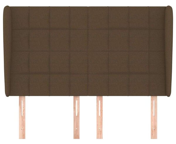 VidaXL sötétbarna szövet fejtámla szárnyakkal 147 x 23 x 118/128 cm