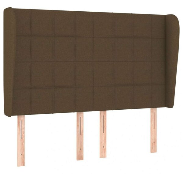 VidaXL sötétbarna szövet fejtámla szárnyakkal 147 x 23 x 118/128 cm