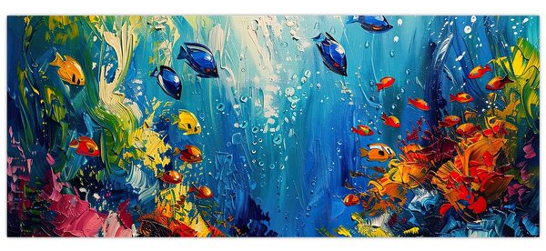 Kép - A víz alatti világ festése (120x50 cm)