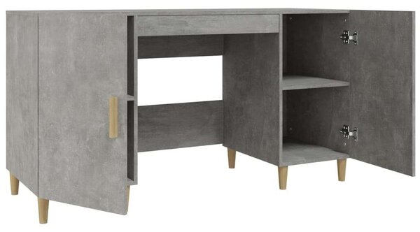 VidaXL Íróasztal - Beton Szürke - 140x50x75 cm