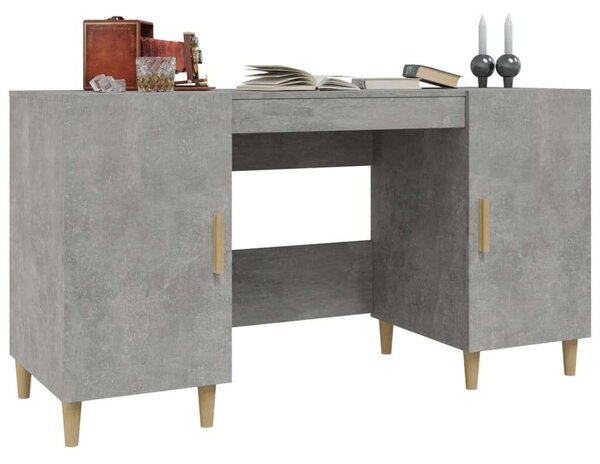 VidaXL Íróasztal - Beton Szürke - 140x50x75 cm