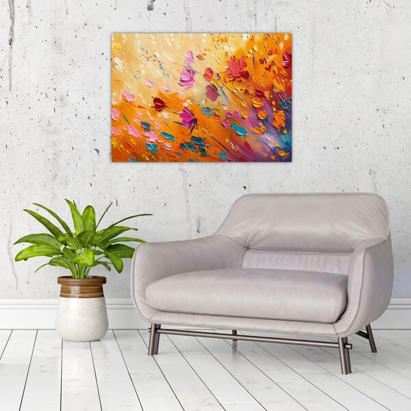 Kép - Színes virágok festése (70x50 cm)