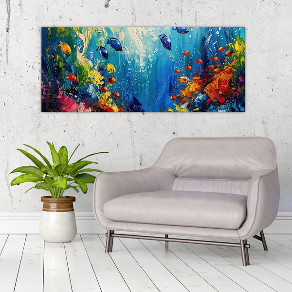 Kép - A víz alatti világ festése (120x50 cm)