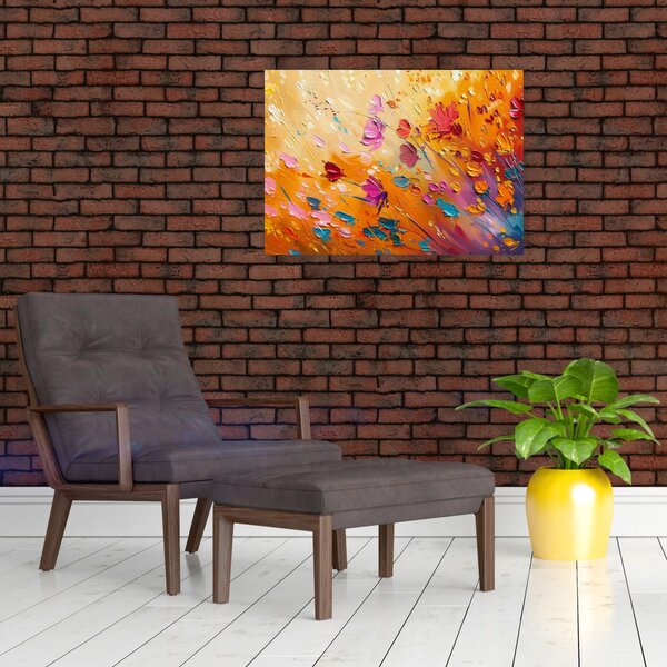 Kép - Színes virágok festése (70x50 cm)