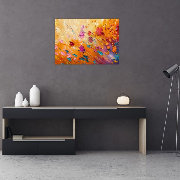 Kép - Színes virágok festése (70x50 cm)