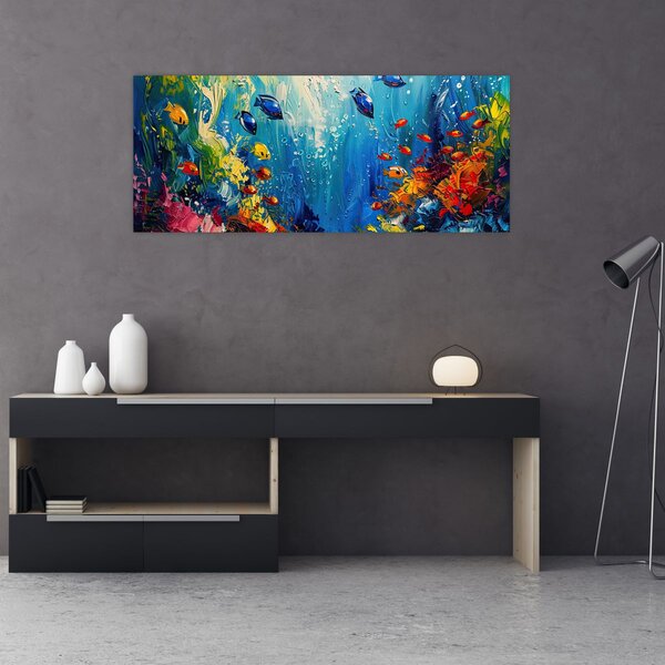 Kép - A víz alatti világ festése (120x50 cm)