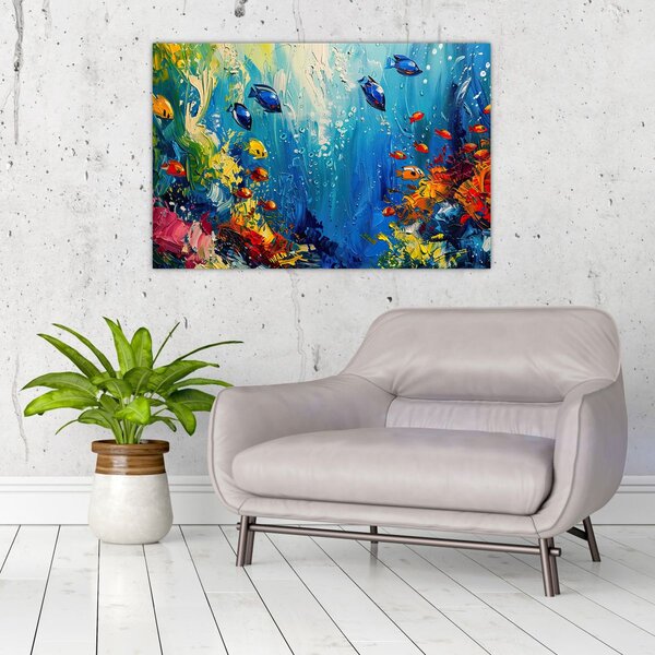 Kép - A víz alatti világ festése (90x60 cm)