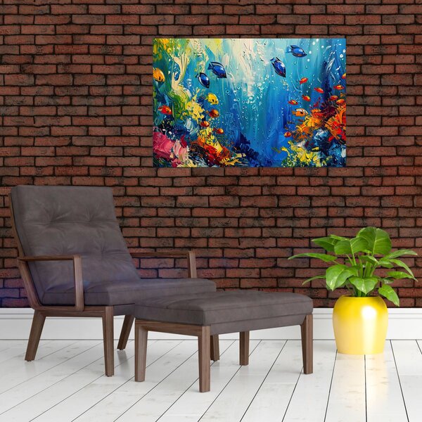 Kép - A víz alatti világ festése (90x60 cm)