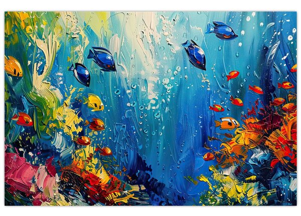 Kép - A víz alatti világ festése (90x60 cm)