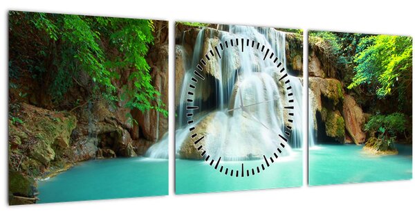 A vízesések képe (órával) (90x30 cm)