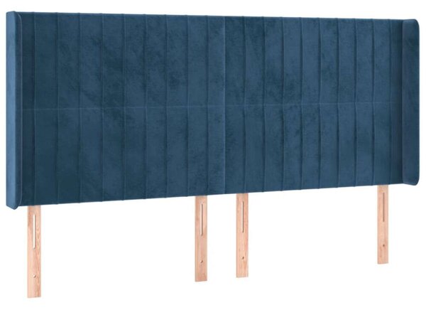 VidaXL Bársony Ágyfejtámla - LED-es - Sötétkék - 183cm