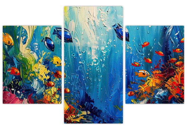 Kép - A víz alatti világ festése (90x60 cm)