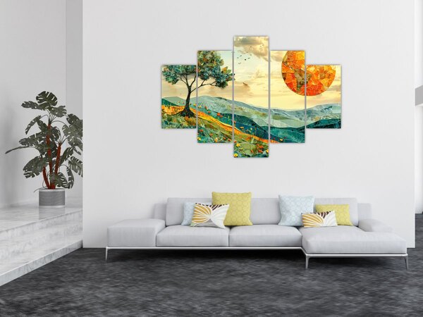 Kép - Tájkép illusztráció (150x105 cm)
