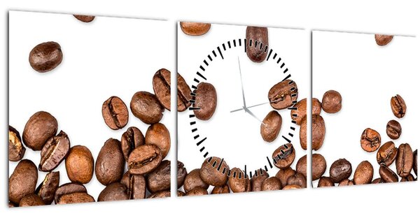 Kép - Kávébab (órával) (90x30 cm)