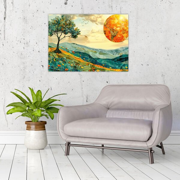 Kép - Tájkép illusztráció (70x50 cm)