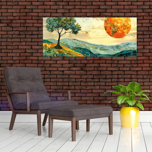 Kép - Tájkép illusztráció (120x50 cm)