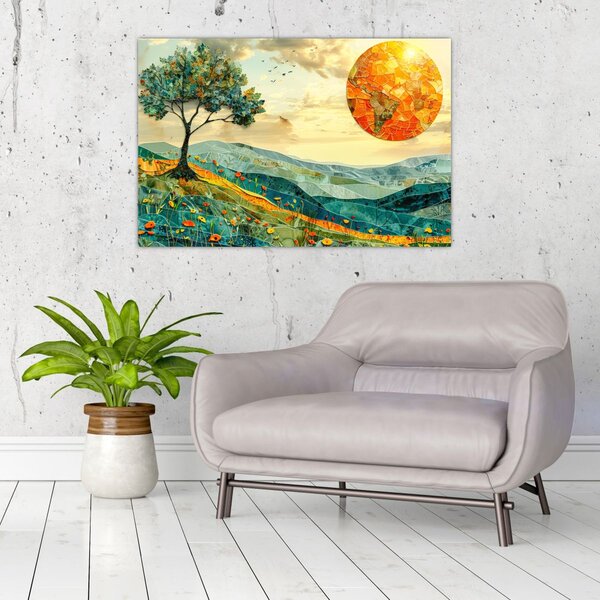 Kép - Tájkép illusztráció (90x60 cm)