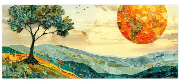 Kép - Tájkép illusztráció (120x50 cm)