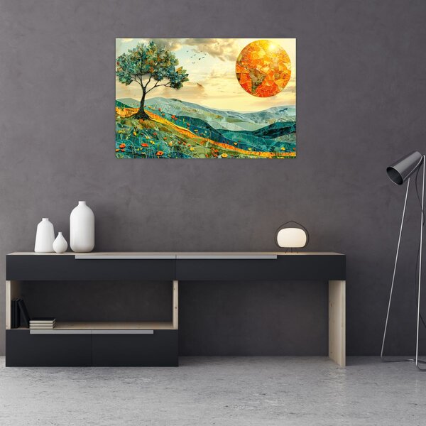 Kép - Tájkép illusztráció (90x60 cm)