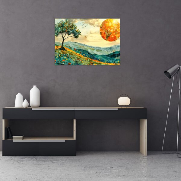 Kép - Tájkép illusztráció (70x50 cm)