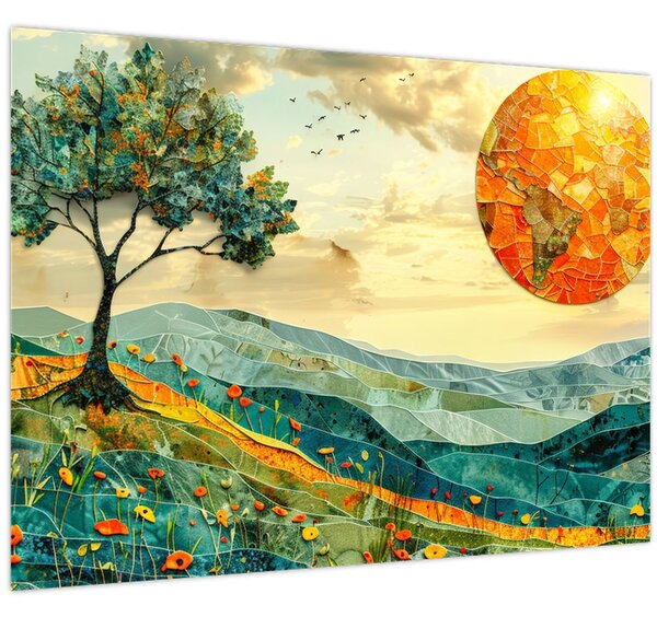 Kép - Tájkép illusztráció (70x50 cm)