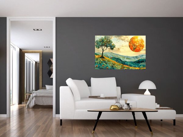 Kép - Tájkép illusztráció (90x60 cm)