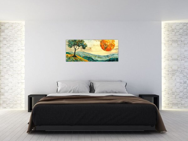 Kép - Tájkép illusztráció (120x50 cm)