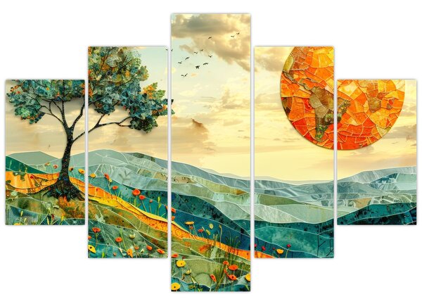 Kép - Tájkép illusztráció (150x105 cm)