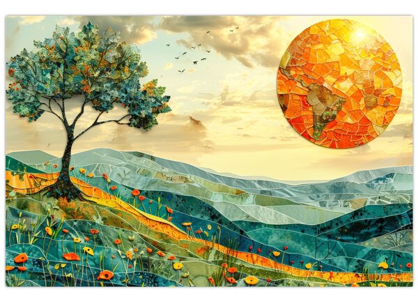 Kép - Tájkép illusztráció (90x60 cm)
