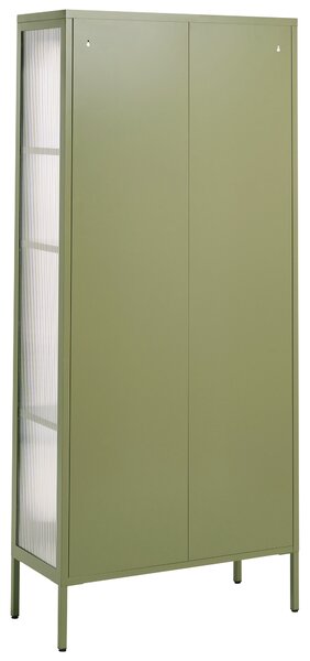 Üveges vitrin FOXTON Fém 80 cm Zöld