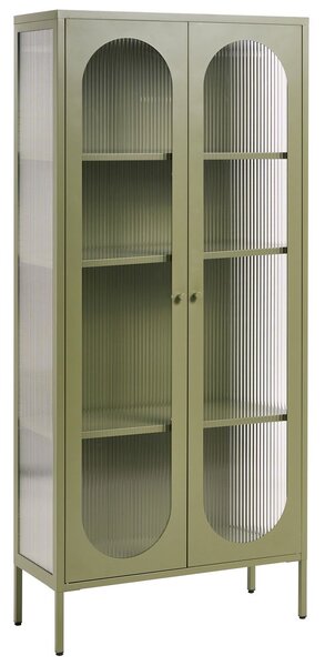 Üveges vitrin FOXTON Fém 80 cm Zöld