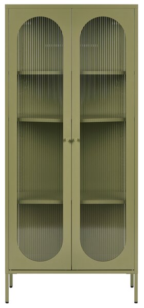 Üveges vitrin FOXTON Fém 80 cm Zöld