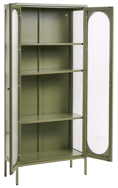 Üveges vitrin FOXTON Fém 80 cm Zöld