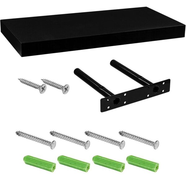 Fali polc STILISTA® Volato 70 cm - fekete matt