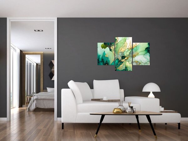 Kép - Zöld absztrakció (90x60 cm)